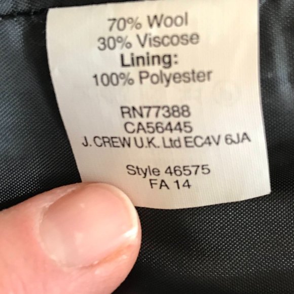 J Crew pencil skirt, sz 8. Black wool. - Picture 5 of 5